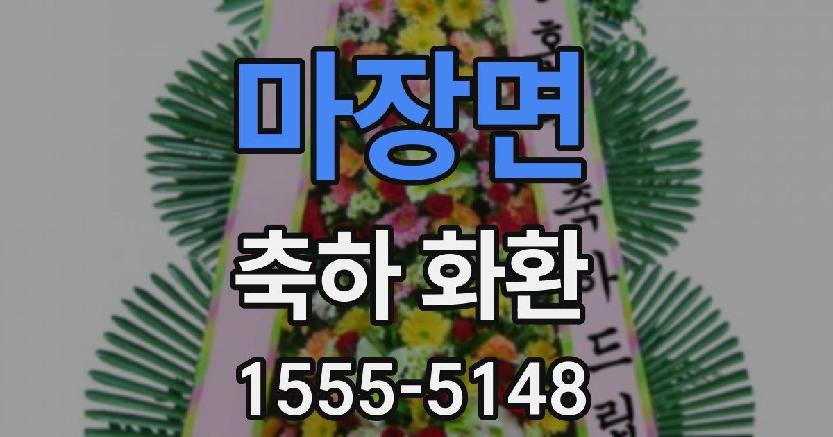 마장면 축하 화환