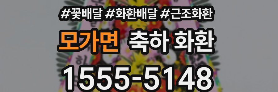 모가면 축하 화환