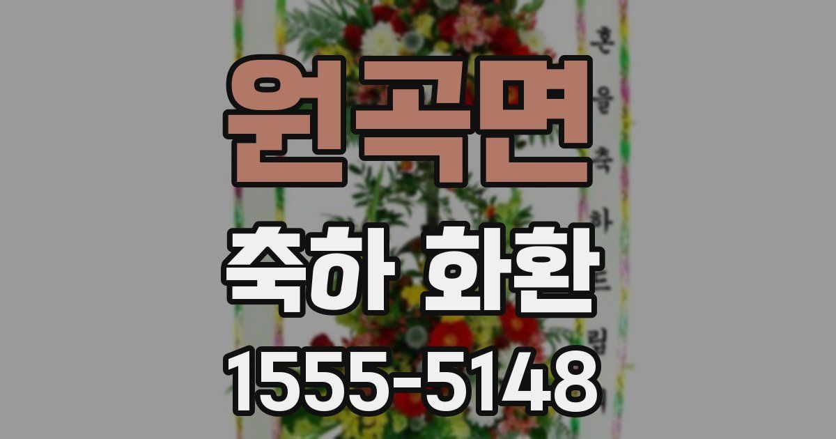 원곡면 축하 화환