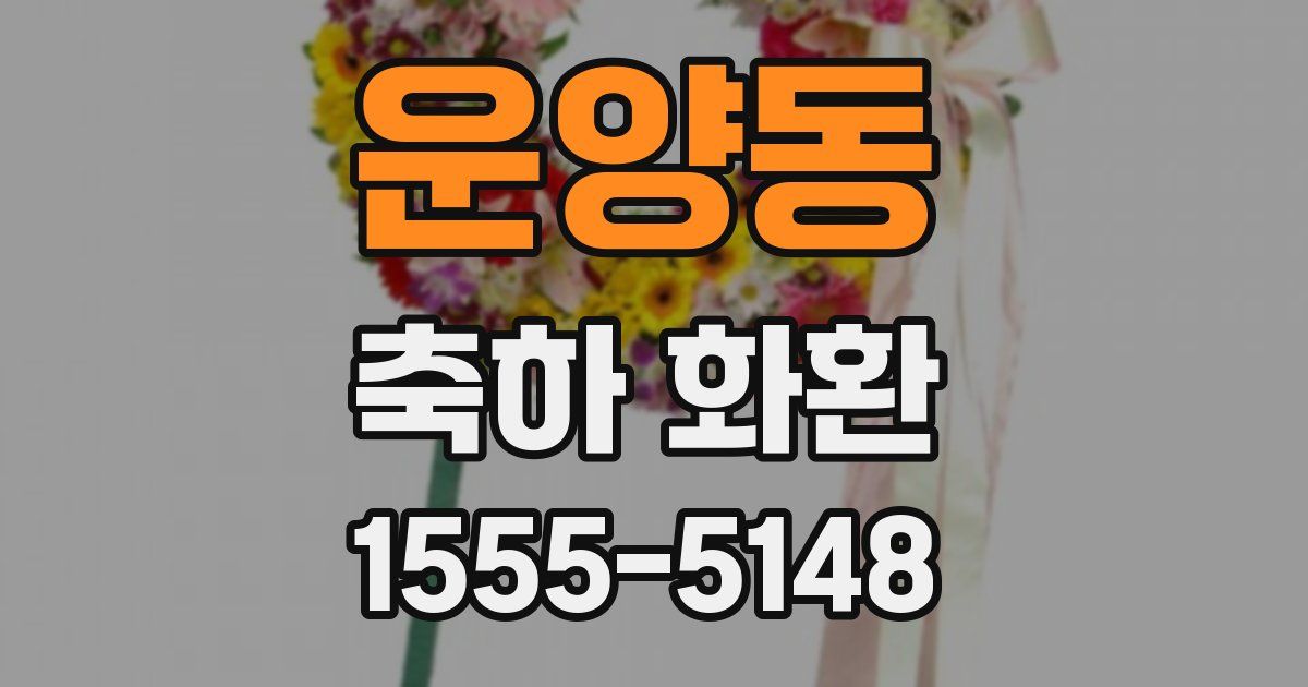 운양동 축하 화환