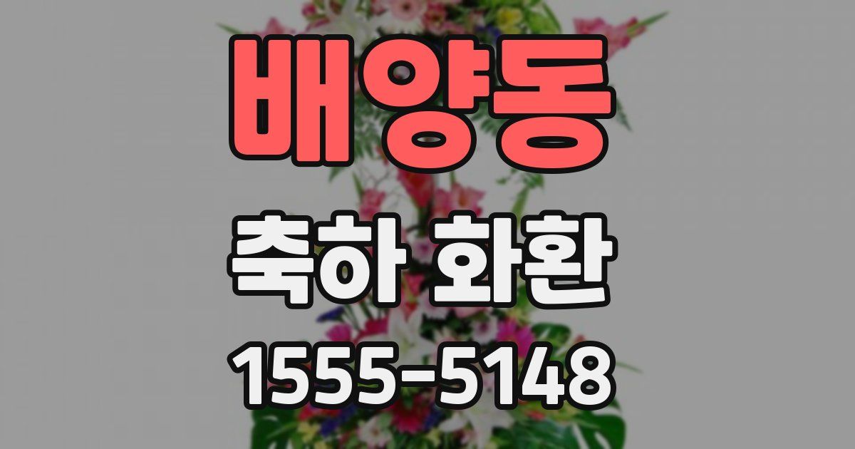 배양동 축하 화환