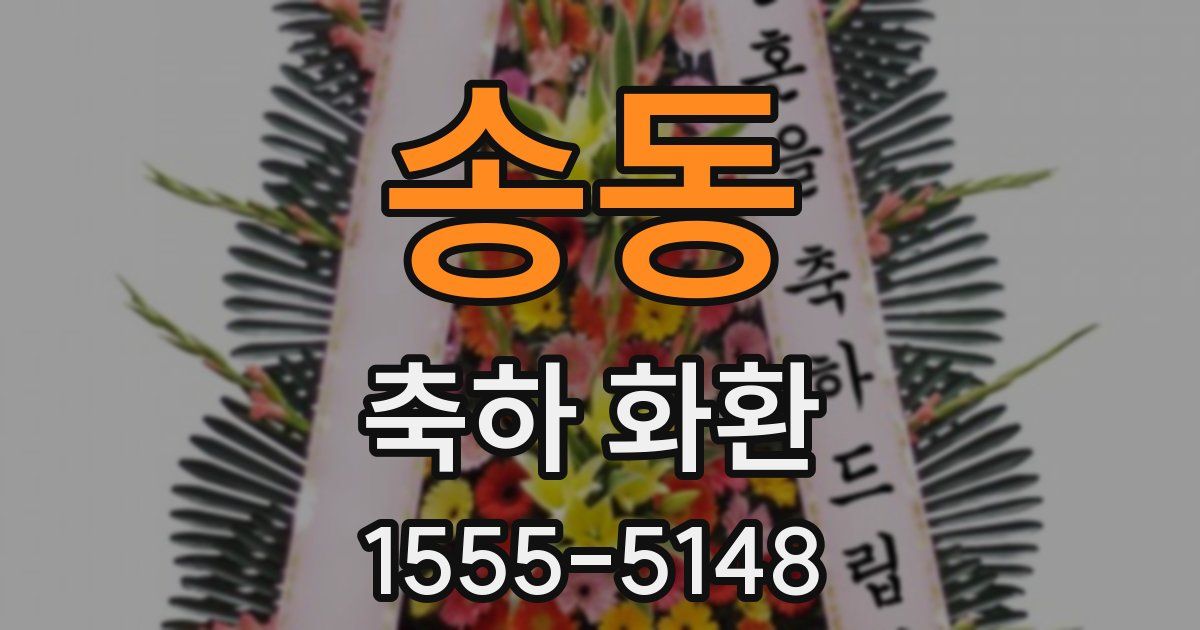 송동 축하 화환