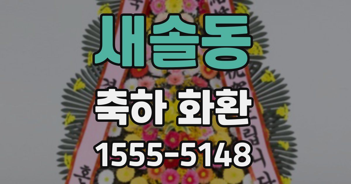 새솔동 축하 화환
