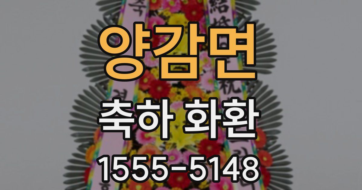 양감면 축하 화환