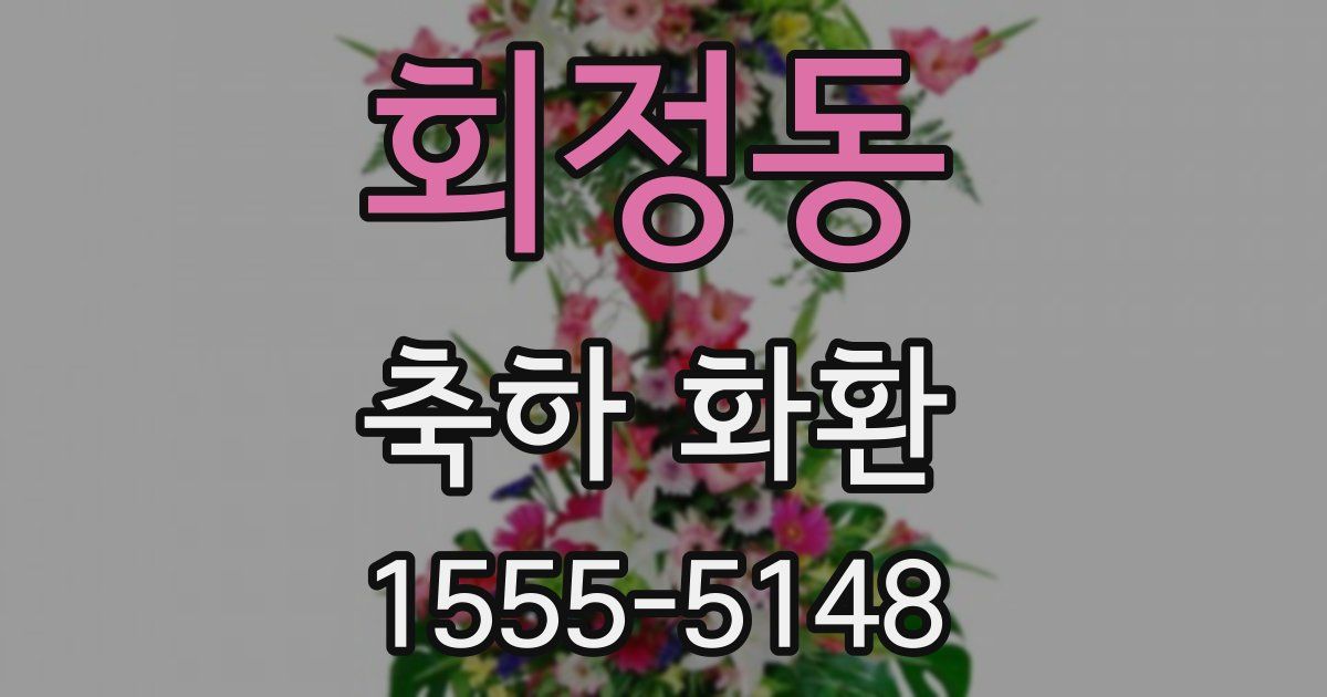 회정동 축하 화환