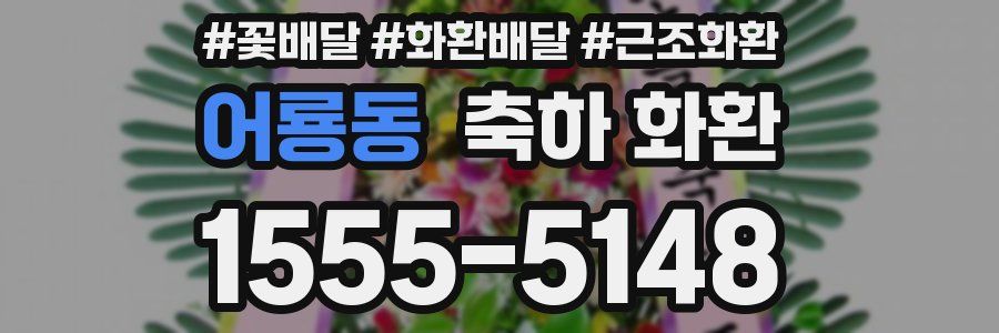 어룡동 축하 화환