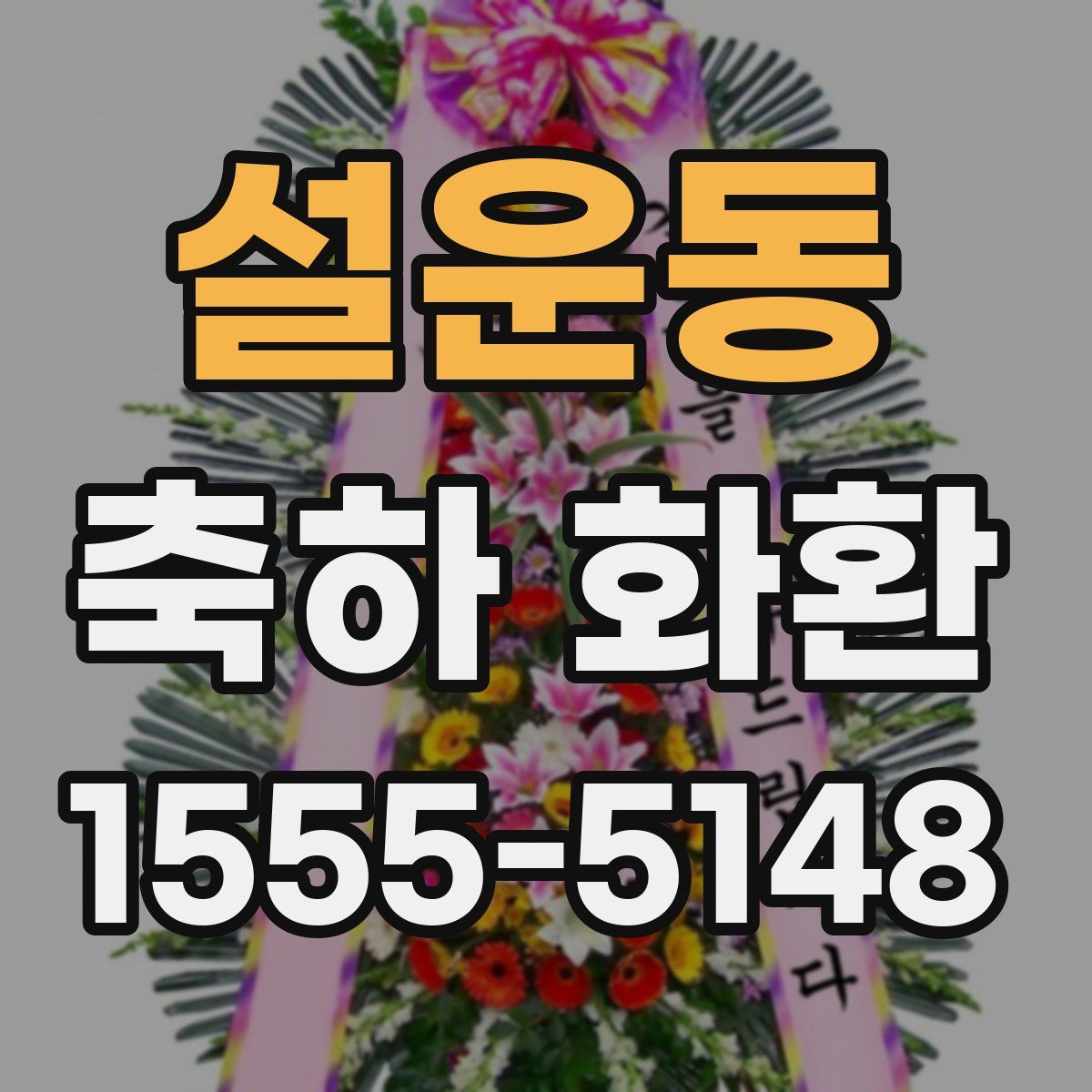 설운동 축하 화환