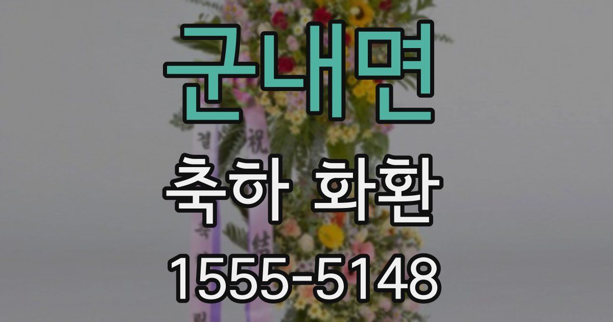 군내면 축하 화환