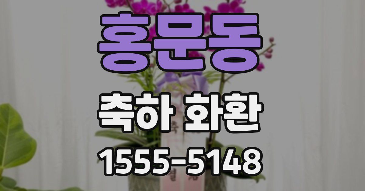 홍문동 축하 화환