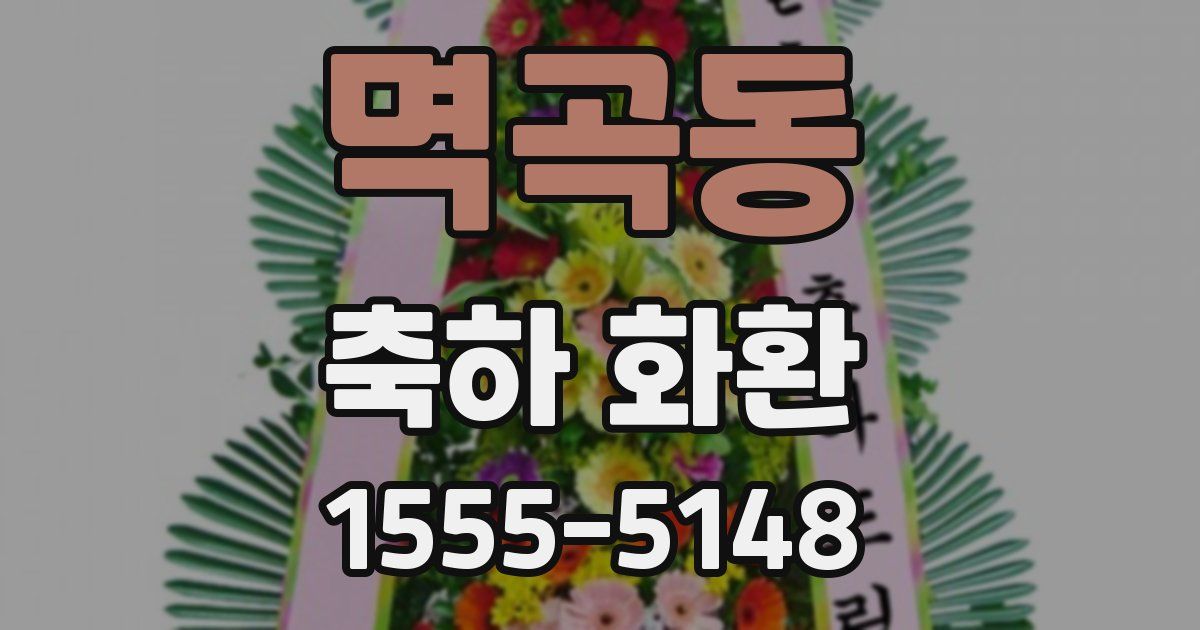 멱곡동 축하 화환