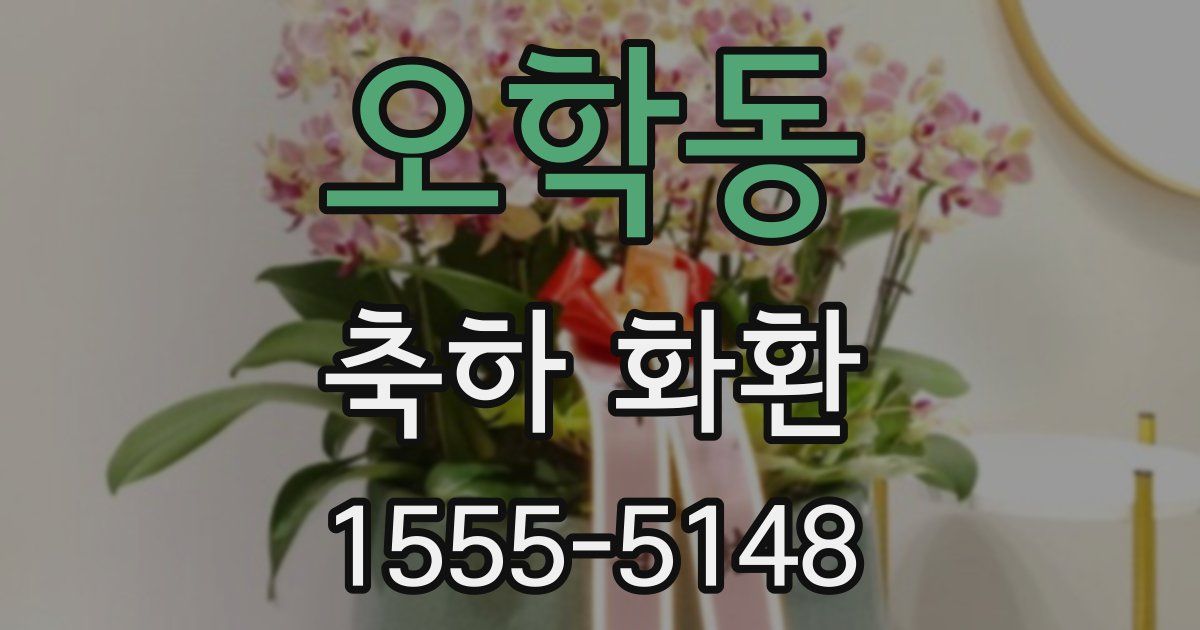 오학동 축하 화환