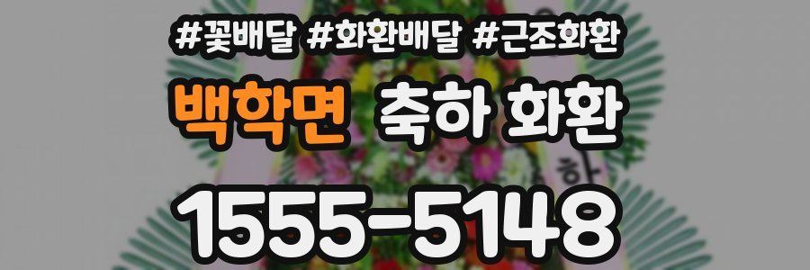 백학면 축하 화환