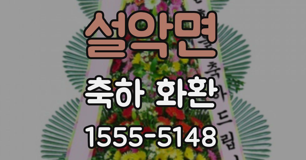 설악면 축하 화환