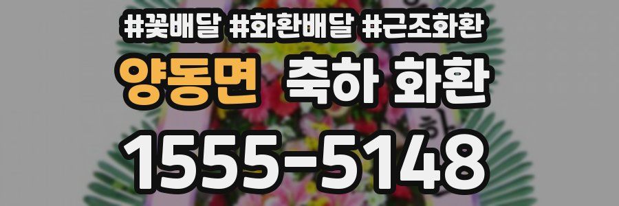 양동면 축하 화환