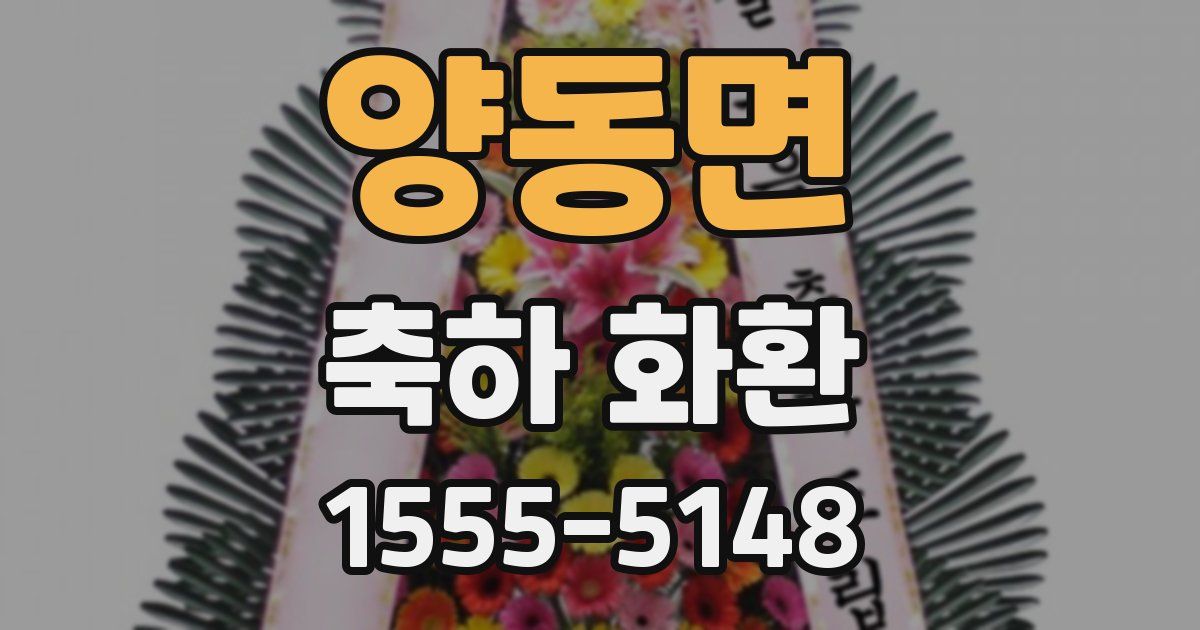 양동면 축하 화환