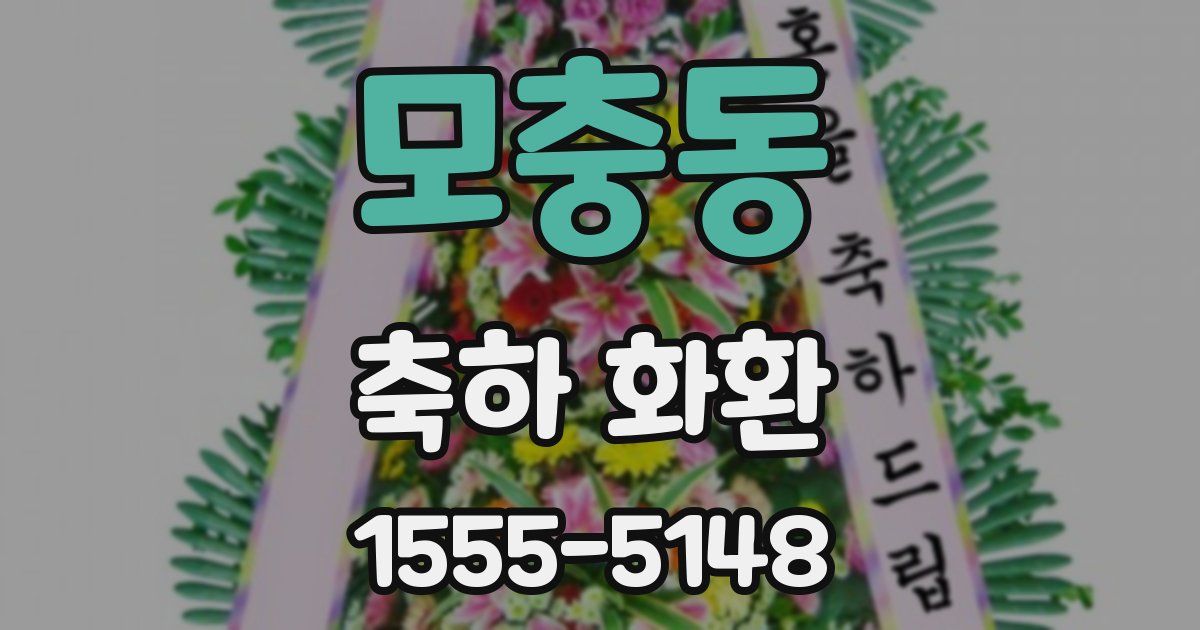 모충동 축하 화환