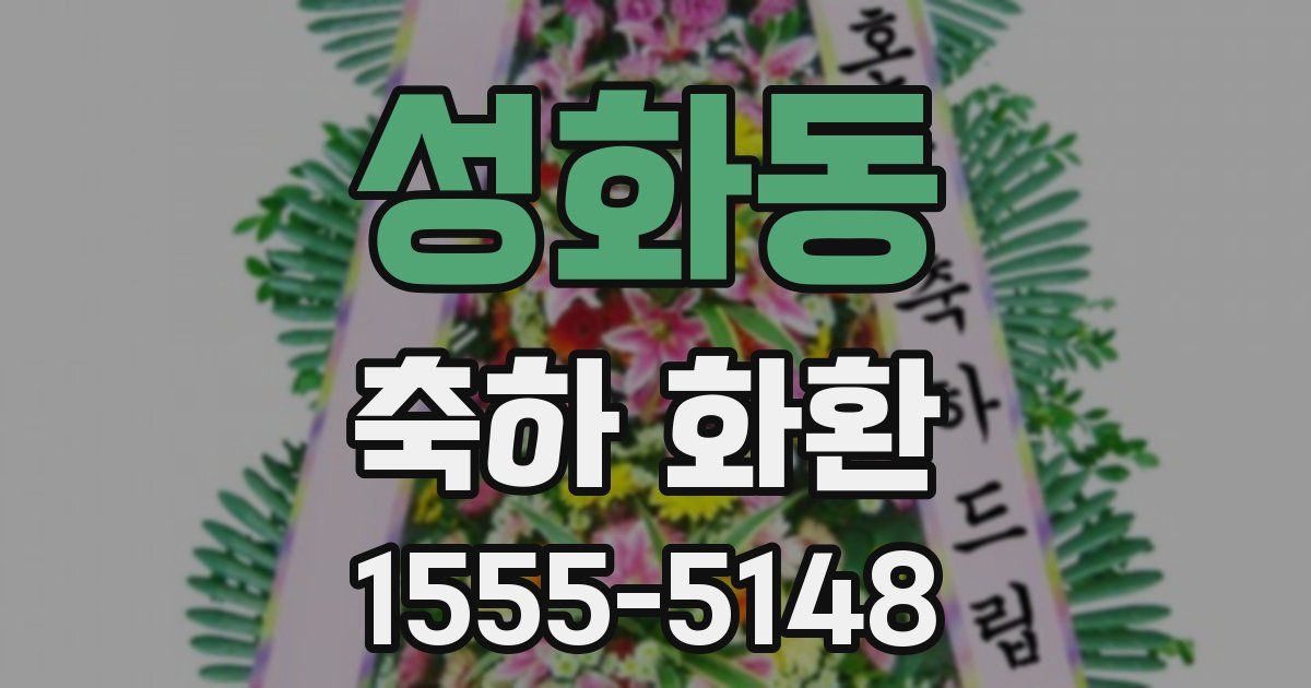 성화동 축하 화환