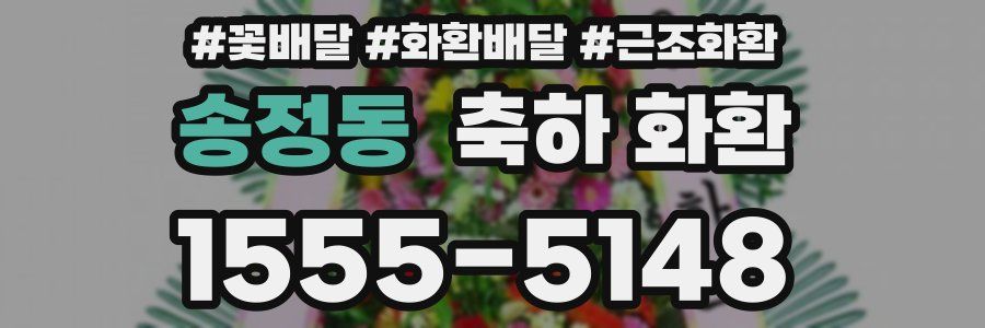 송정동 축하 화환