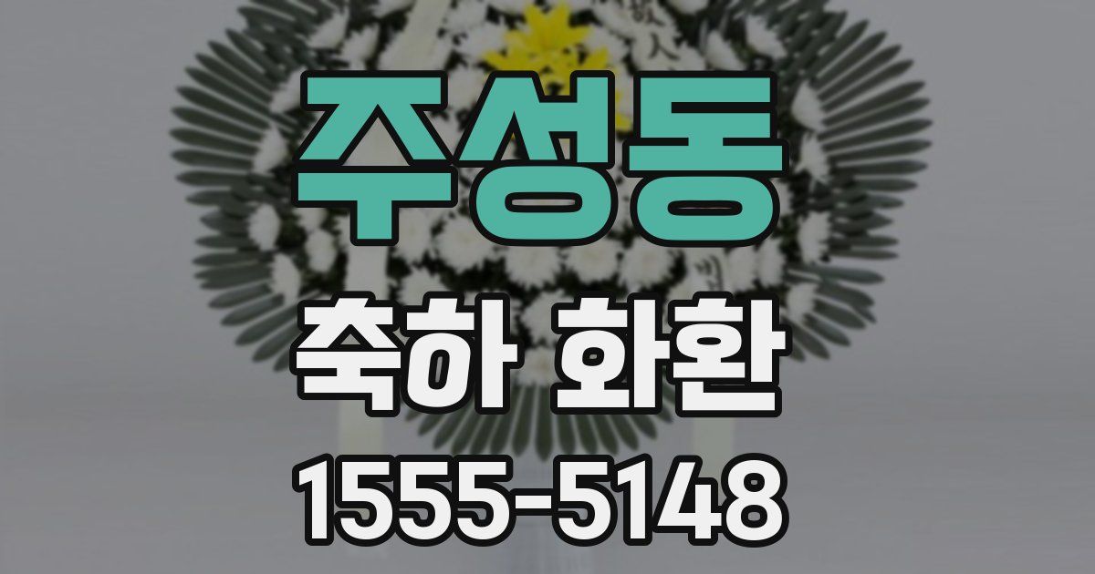 주성동 축하 화환