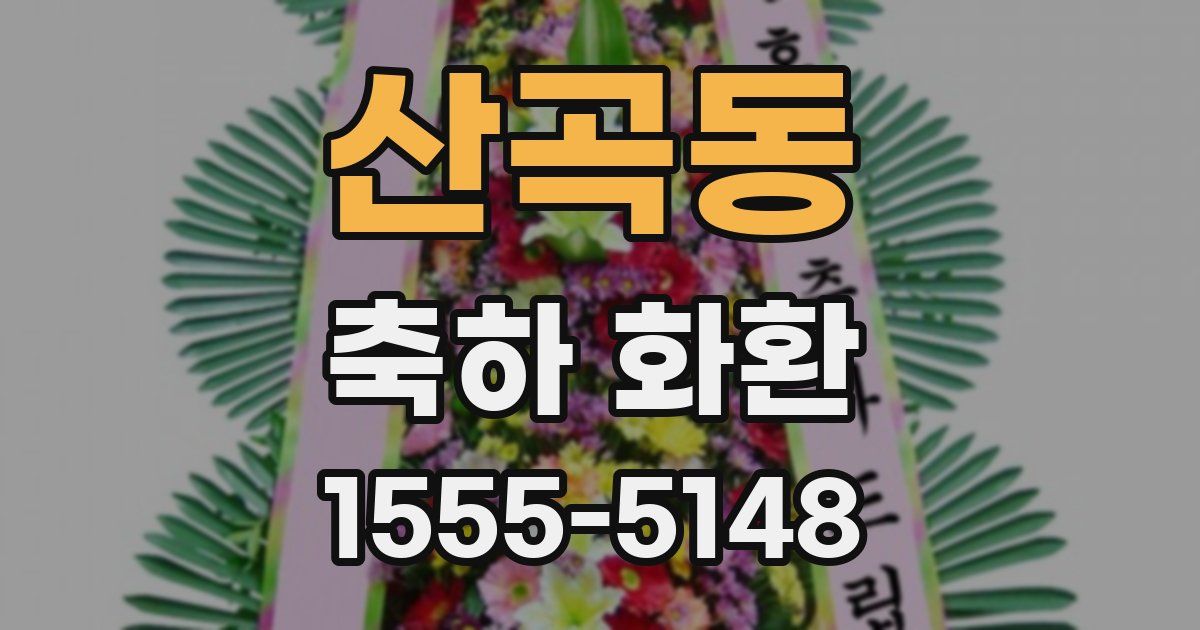 산곡동 축하 화환