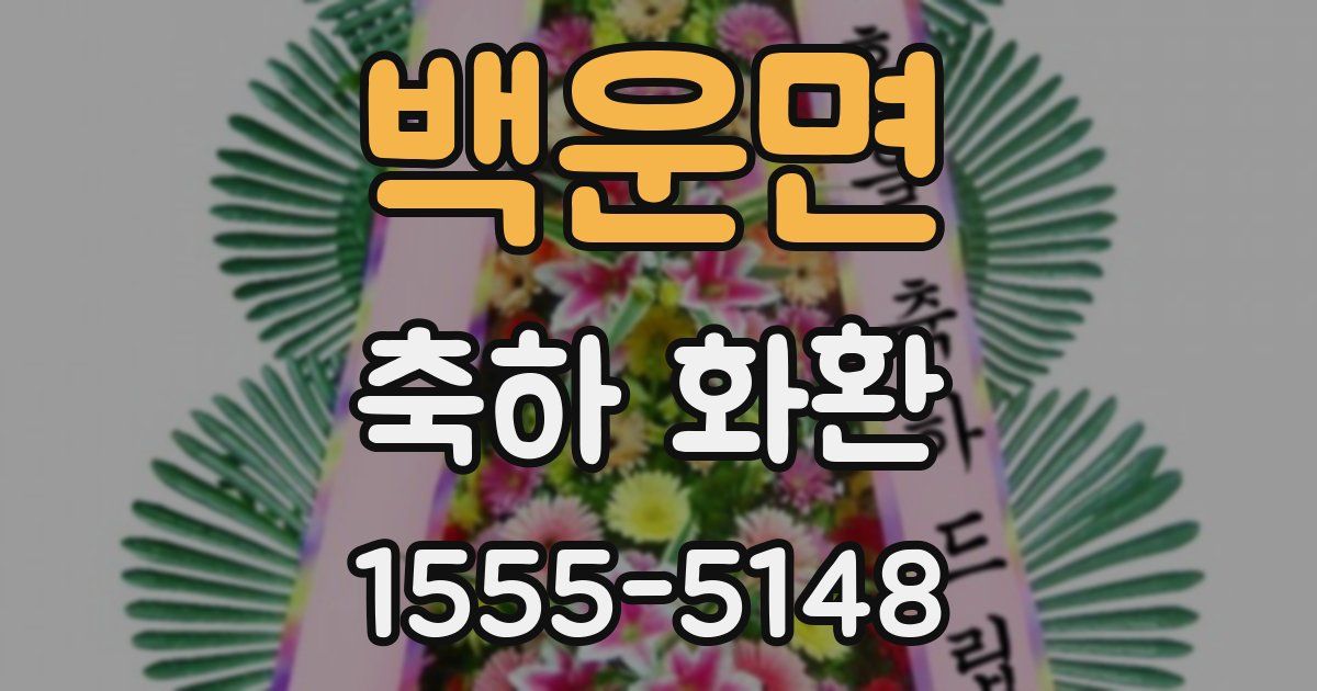 백운면 축하 화환