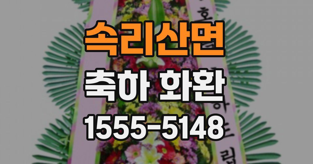 속리산면 축하 화환
