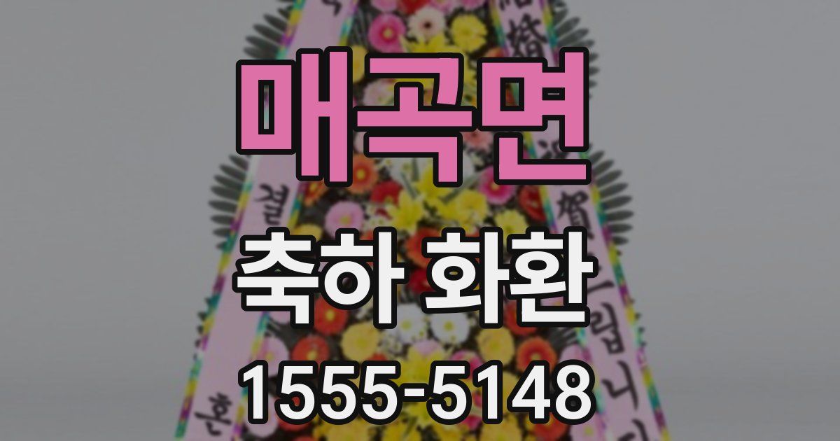 매곡면 축하 화환