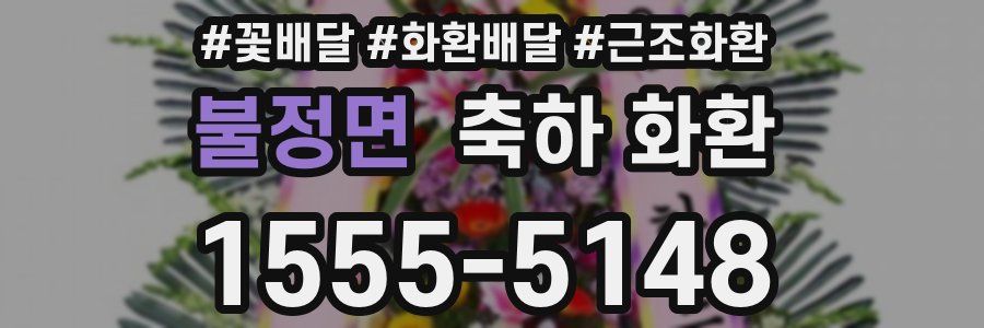 불정면 축하 화환