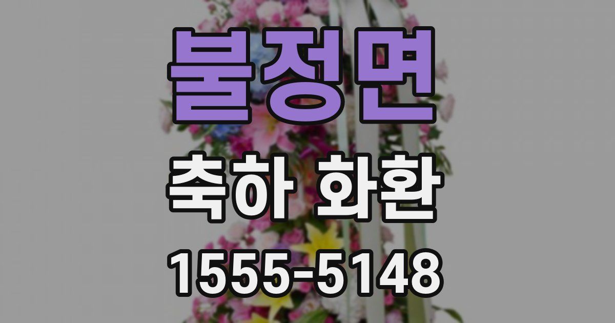 불정면 축하 화환