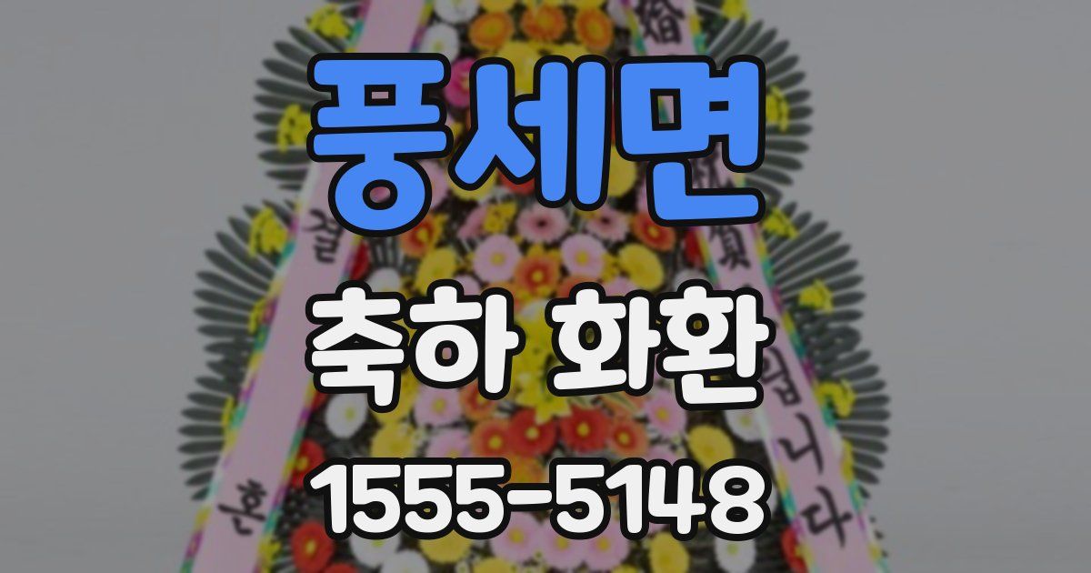 풍세면 축하 화환