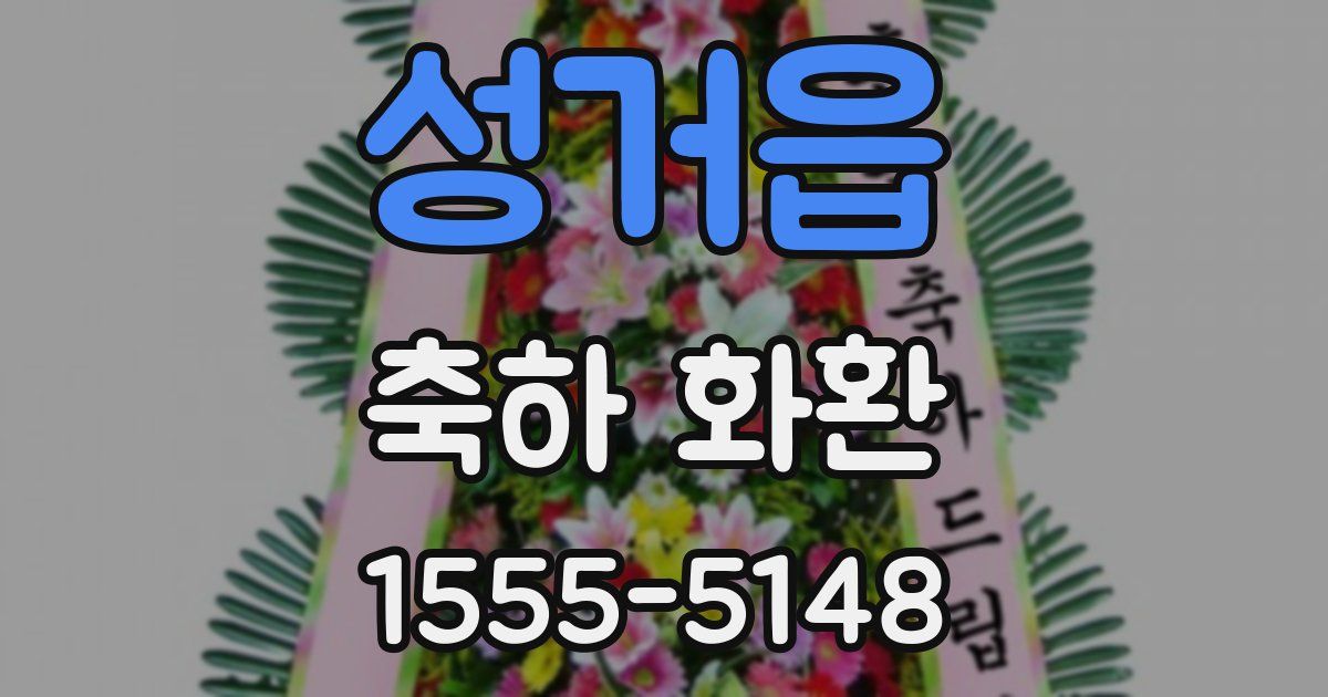 성거읍 축하 화환