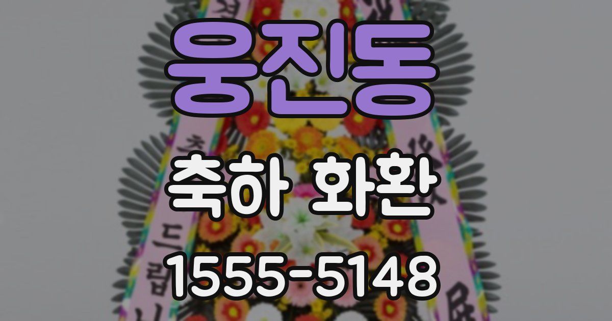 웅진동 축하 화환