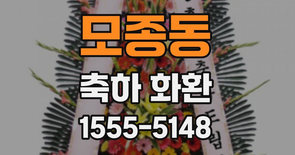 모종동 축하 화환