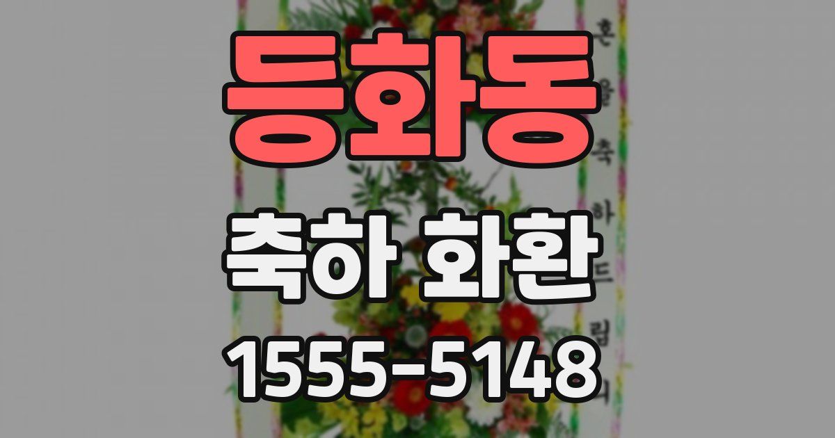 등화동 축하 화환
