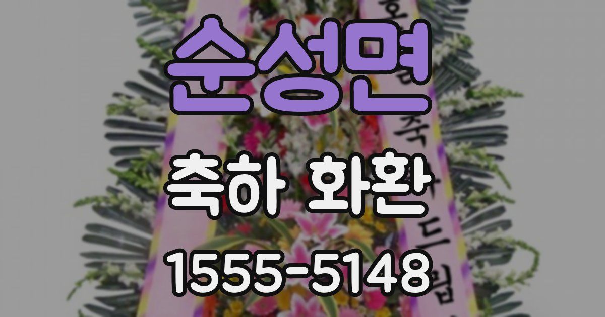 순성면 축하 화환