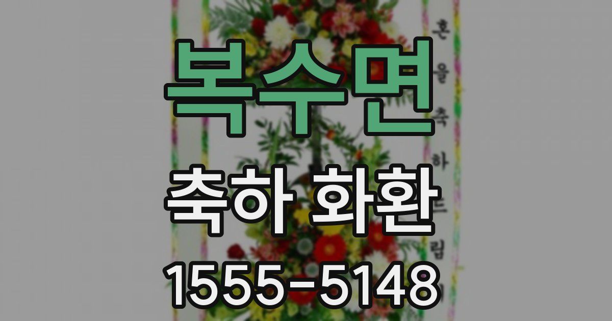 복수면 축하 화환
