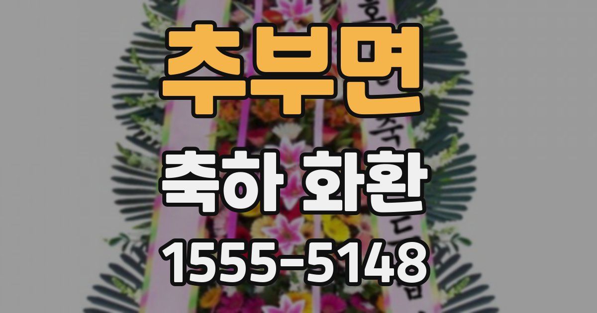 추부면 축하 화환