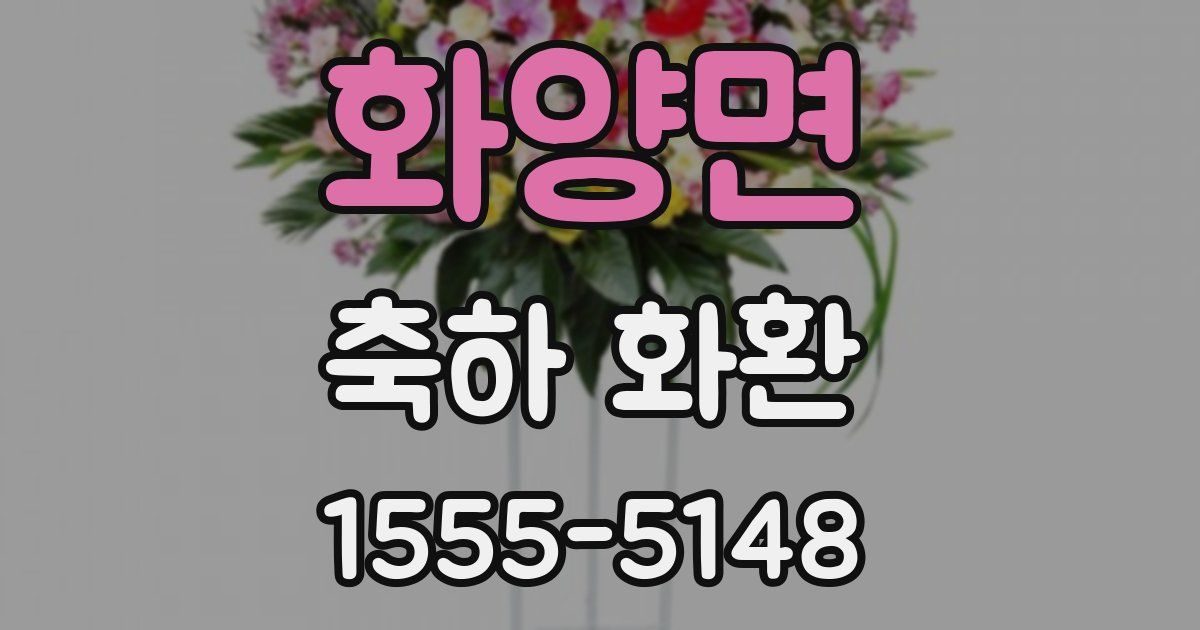 화양면 축하 화환