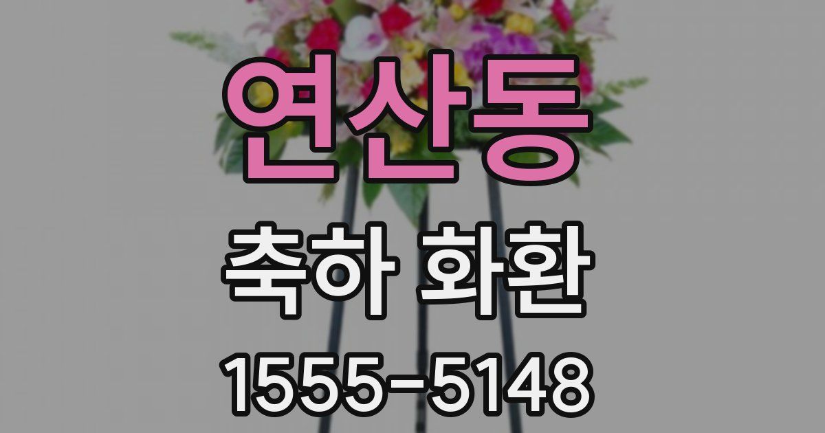 연산동 축하 화환