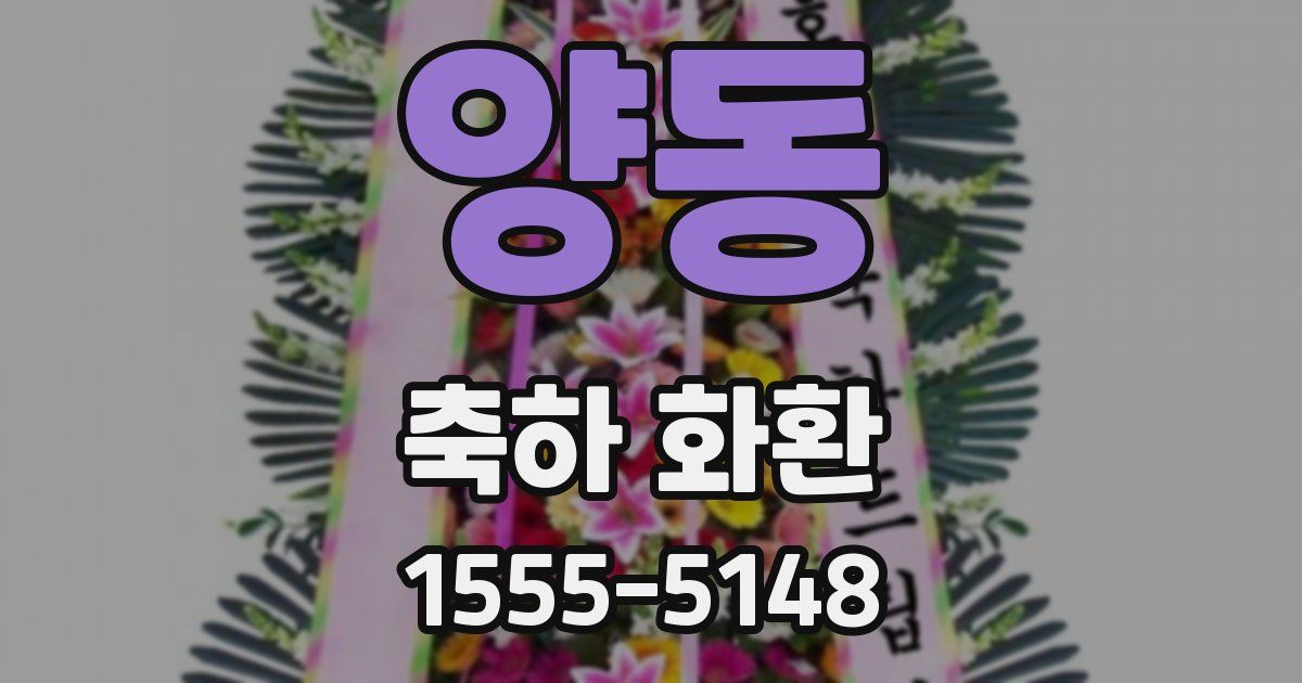 양동 축하 화환