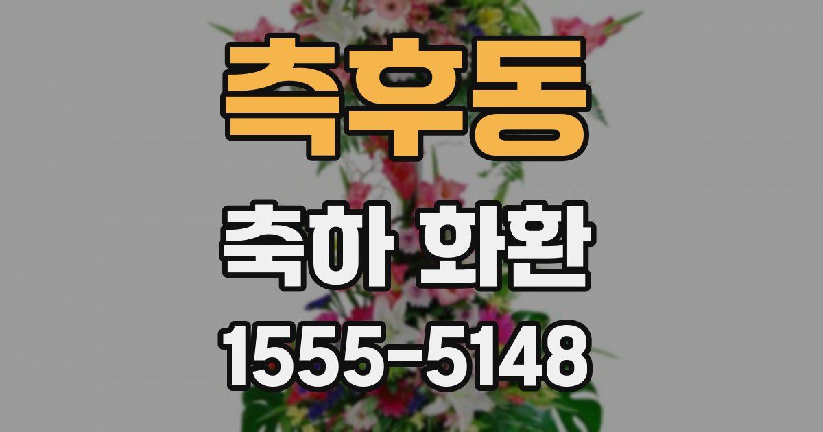 측후동 축하 화환