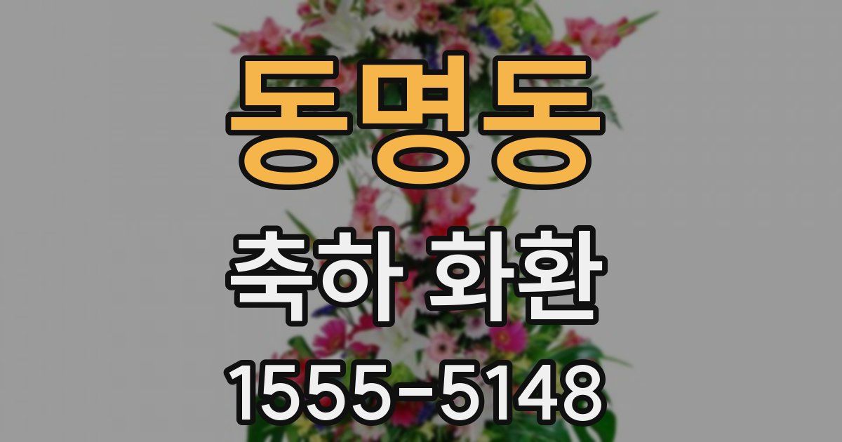 동명동 축하 화환