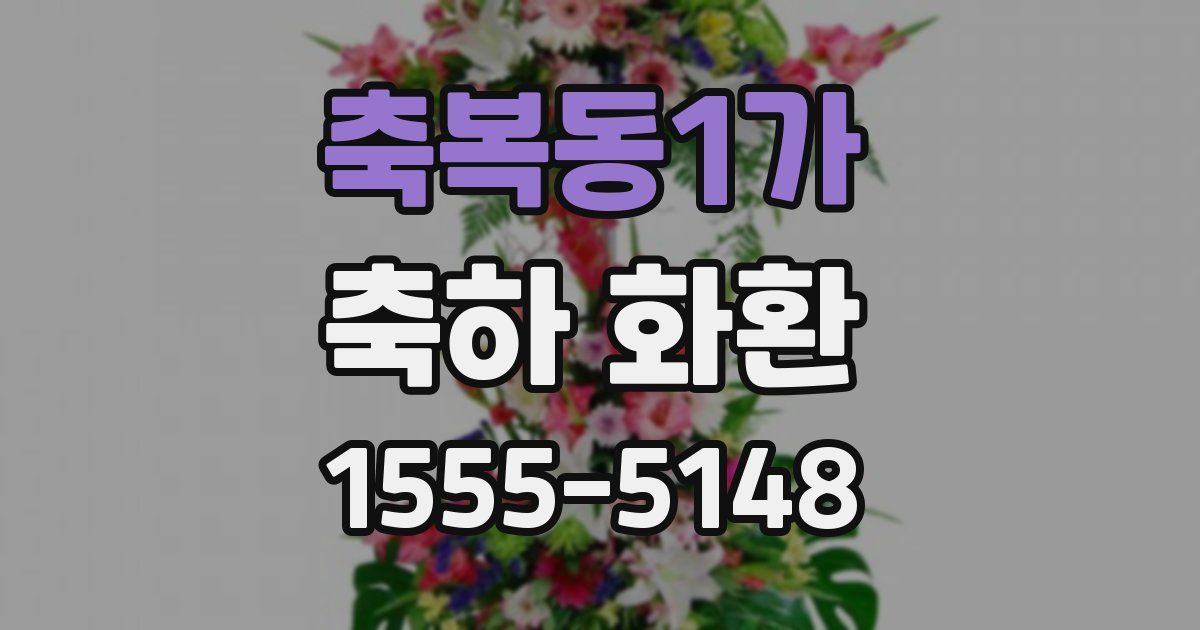축복동1가 축하 화환