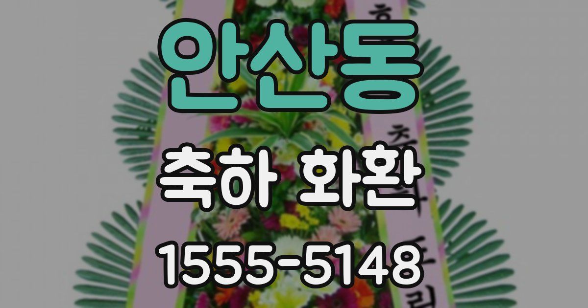안산동 축하 화환