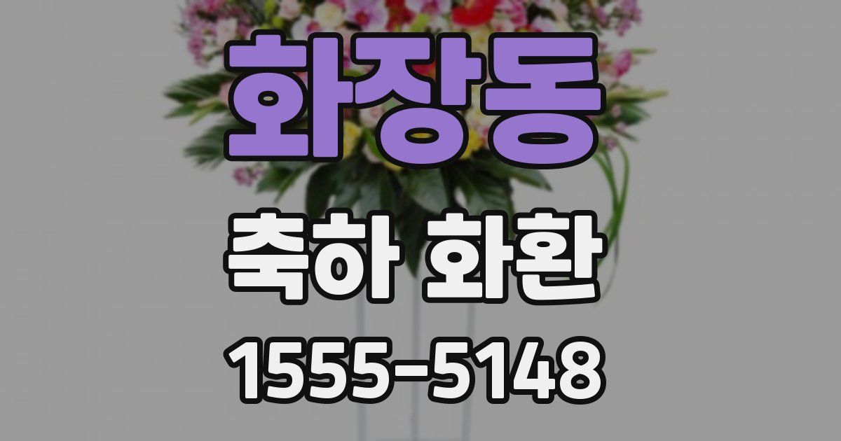 화장동 축하 화환