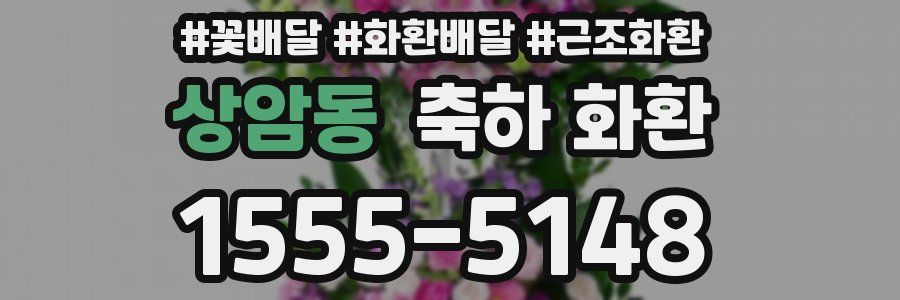 상암동 축하 화환