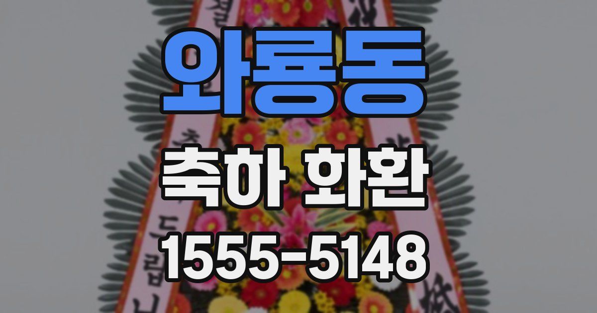 와룡동 축하 화환