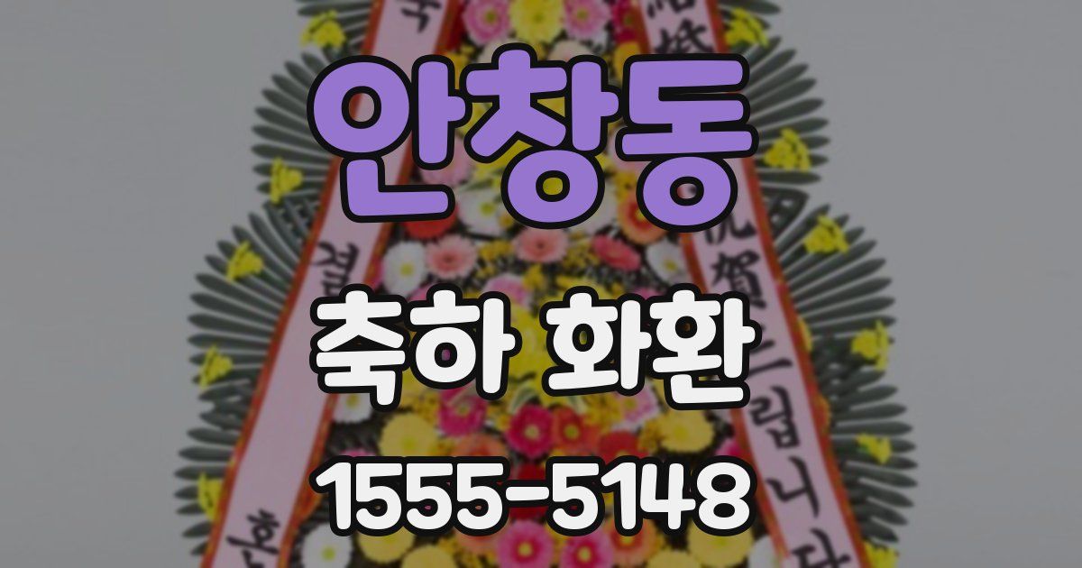 안창동 축하 화환