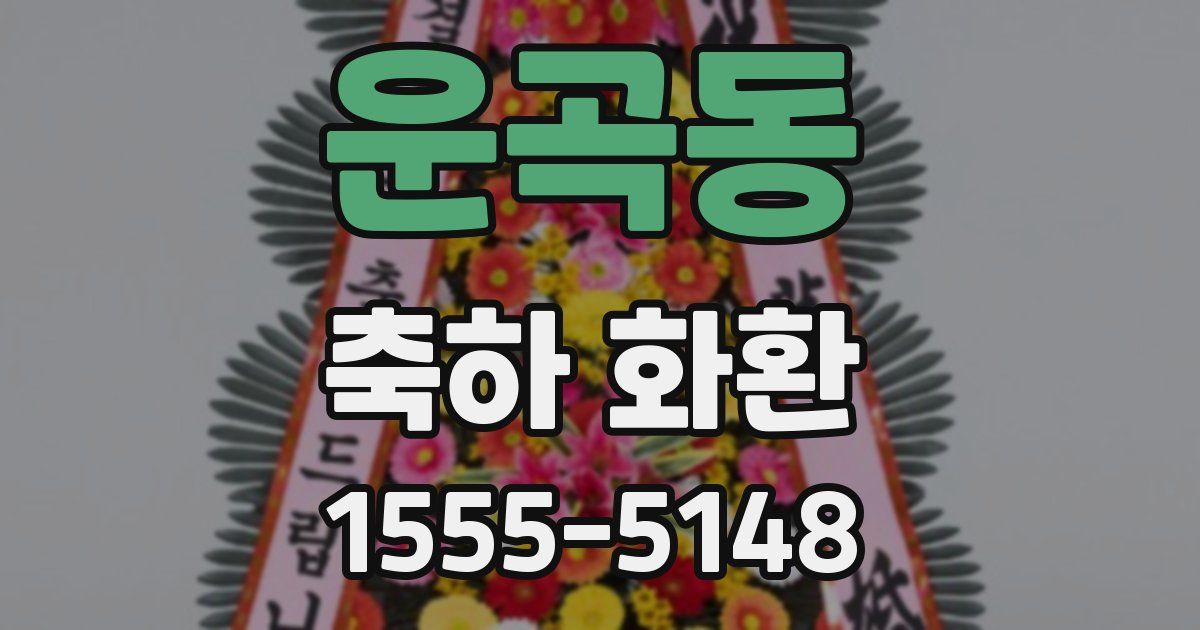 운곡동 축하 화환