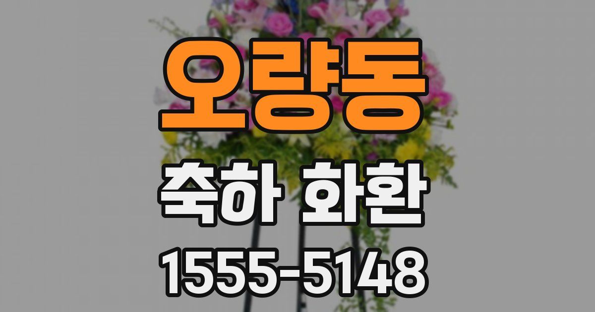 오량동 축하 화환